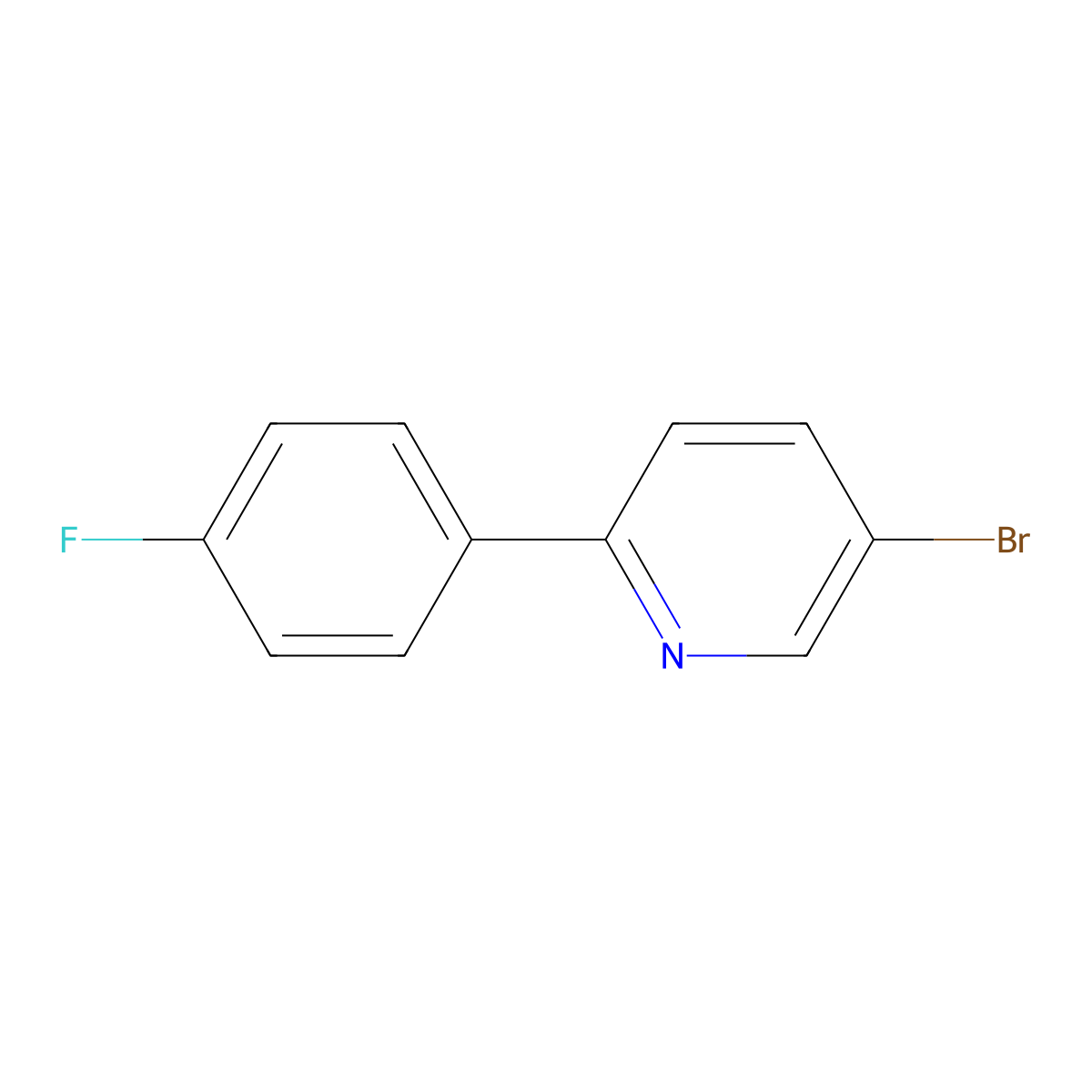 5-Bromo-2-(4-fluorophenyl)pyridine molecular structure, CAS 463336-07-4