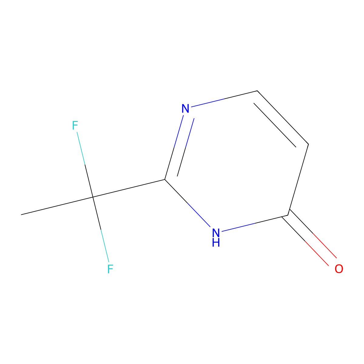 4(3H)-Pyrimidinone, 2-(1,1-difluoroethyl)- molecular structure, CAS 463337-57-7