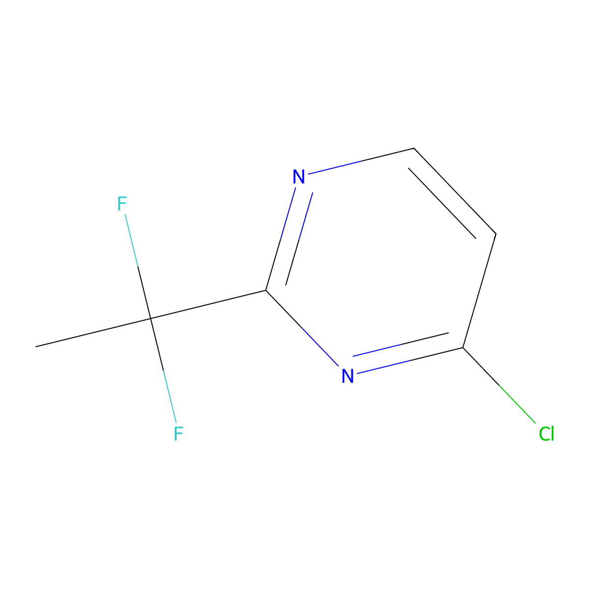 4-Chloro-2-(1,1-difluoroethyl)pyrimidine molecular structure, CAS 463337-59-9