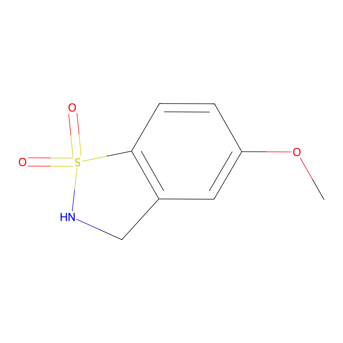 5-Methoxy-2,3-dihydro-1lambda6,2-benzothiazole-1,1-dione molecular structure, CAS 463341-37-9