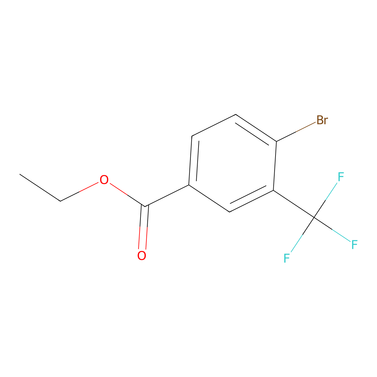 Ethyl 4-bromo-3-(trifluoromethyl)benzoate molecular structure, CAS 463355-64-8