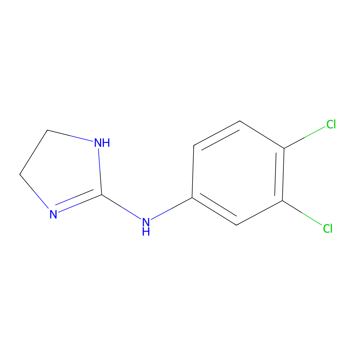 N-(3,4-Dichlorophenyl)-4,5-dihydro-1H-imidazol-2-amine molecular structure, CAS 46338-66-3