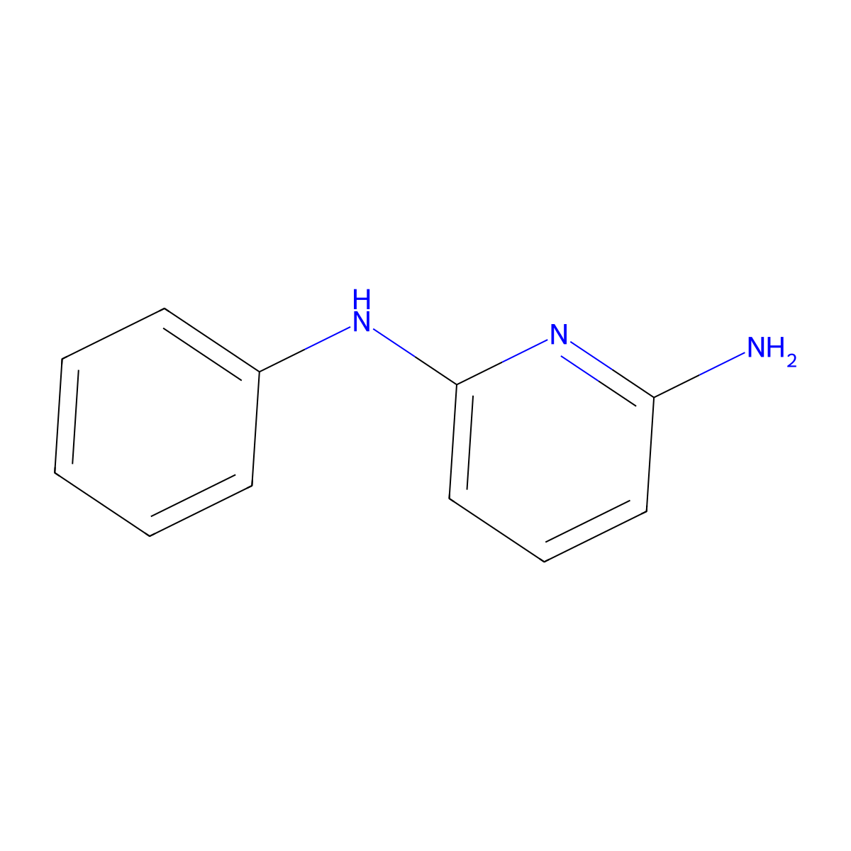 N2-phenylpyridine-2,6-diamine molecular structure, CAS 46338-70-9