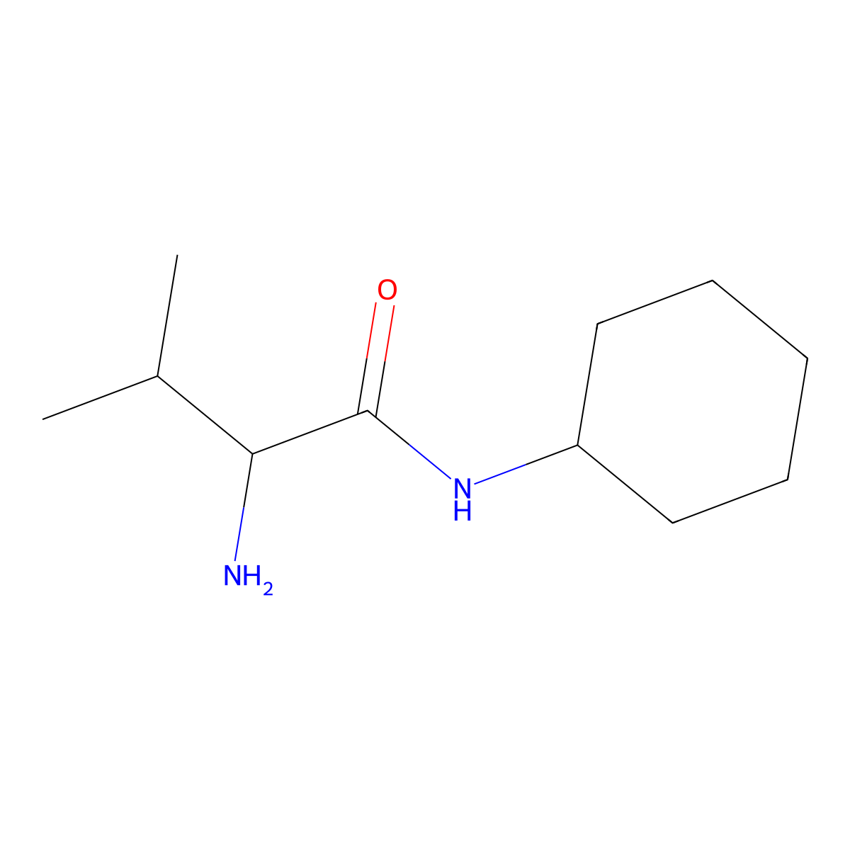 N-Cyclohexyl L-Valinamide molecular structure, CAS 46339-96-2