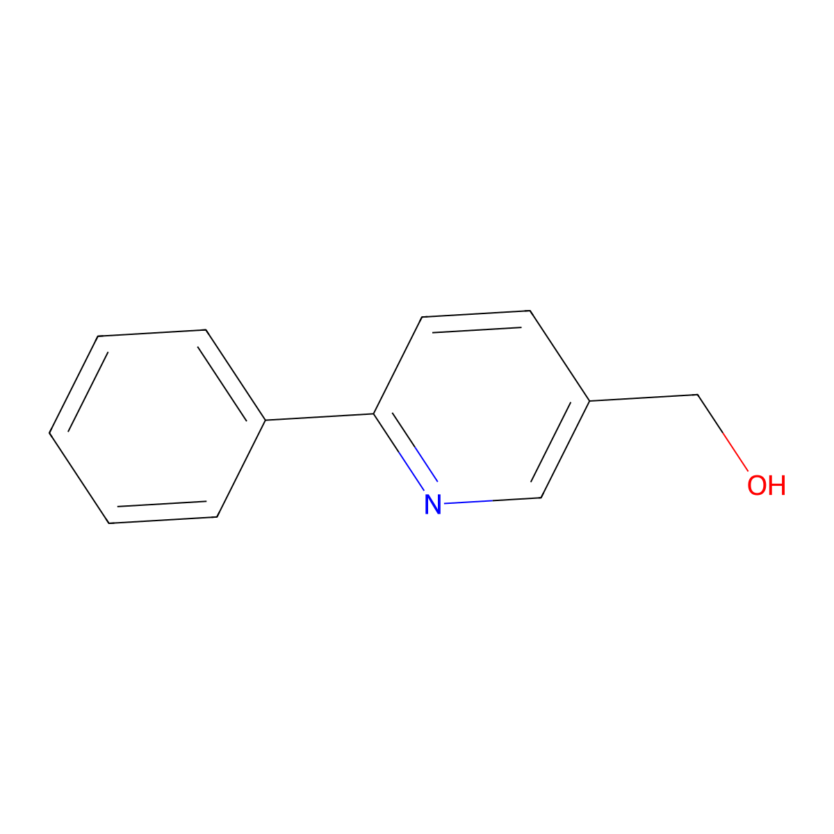 (6-Phenylpyridin-3-yl)methanol molecular structure, CAS 4634-09-7