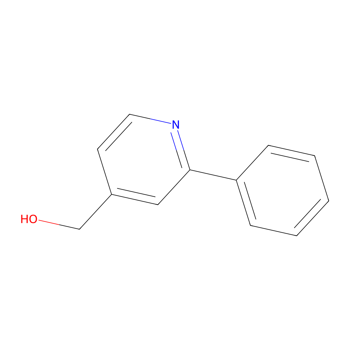 (2-Phenylpyridin-4-yl)methanol molecular structure, CAS 4634-12-2