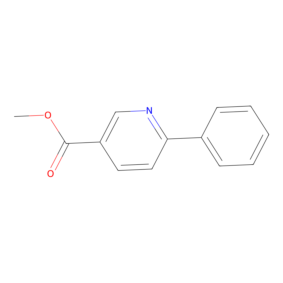 Methyl 6-phenylnicotinate molecular structure, CAS 4634-13-3