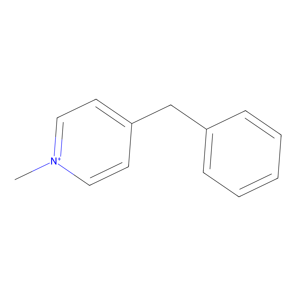 4-Benzyl-1-methylpyridin-1-ium molecular structure, CAS 46340-38-9