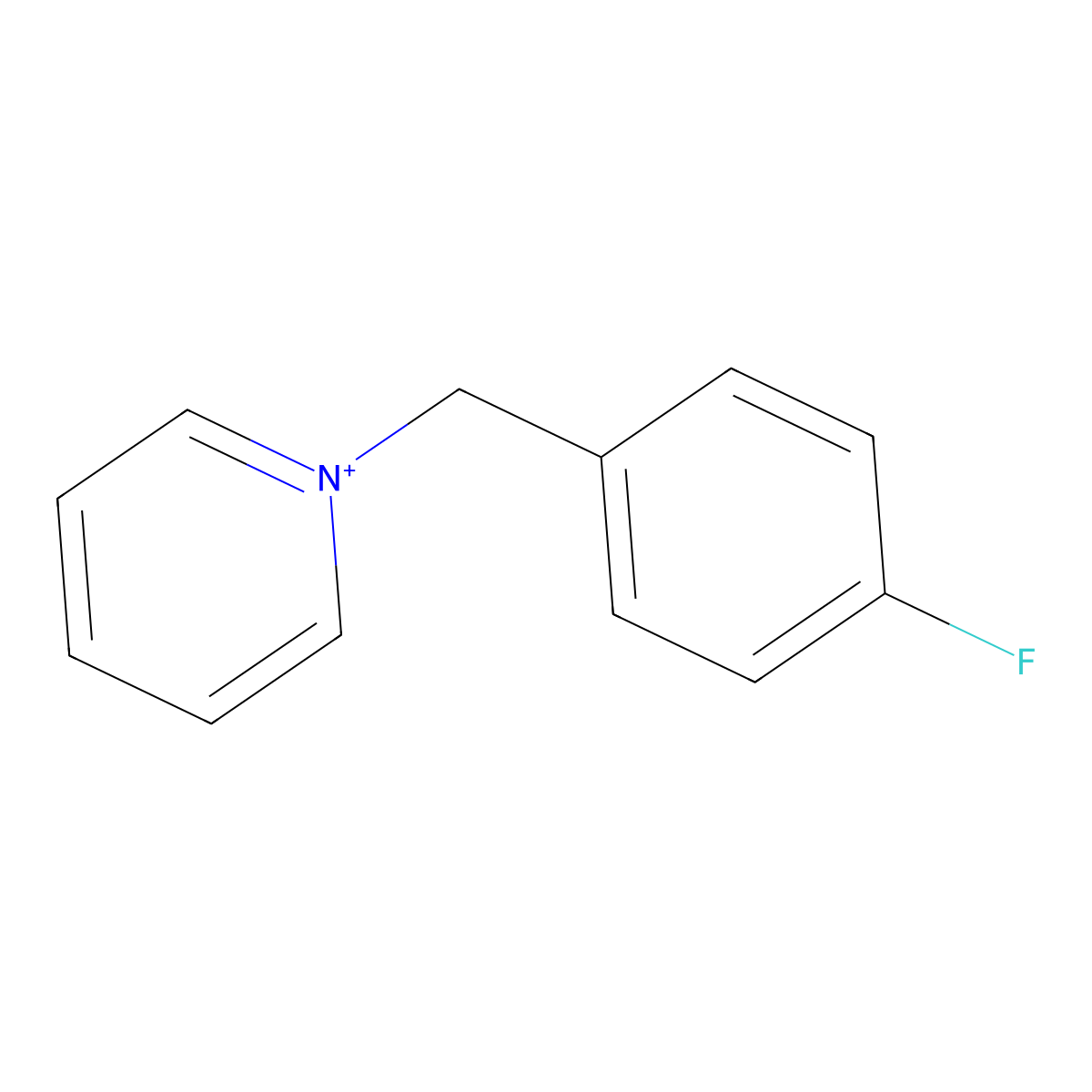 1-((4-Fluorophenyl)methyl)pyridinium molecular structure, CAS 46340-42-5