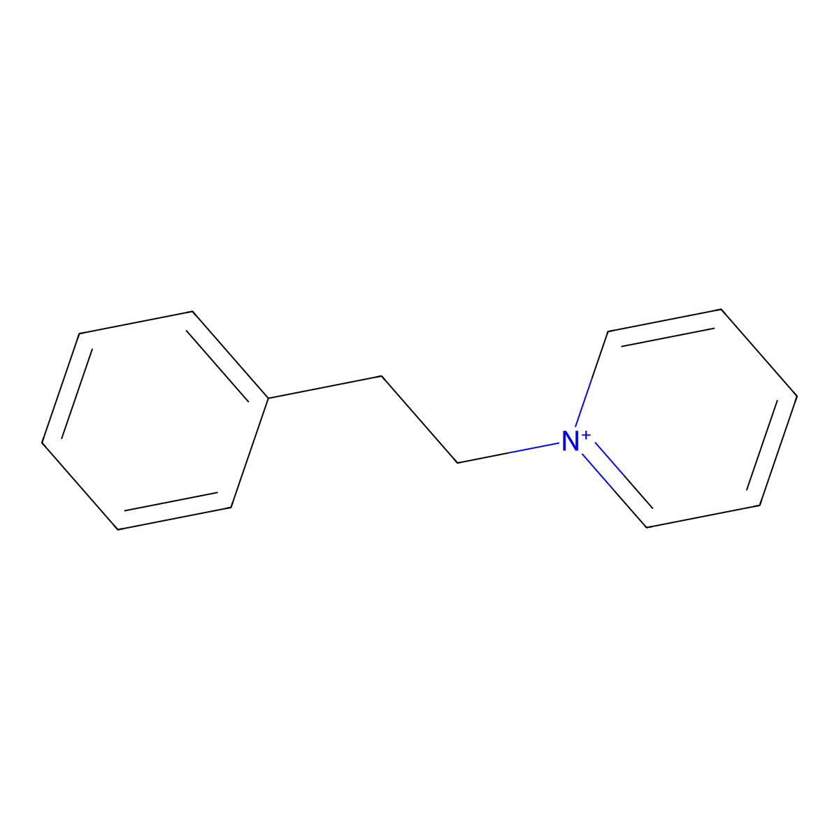 1-(2-Phenylethyl)pyridinium molecular structure, CAS 46345-86-2