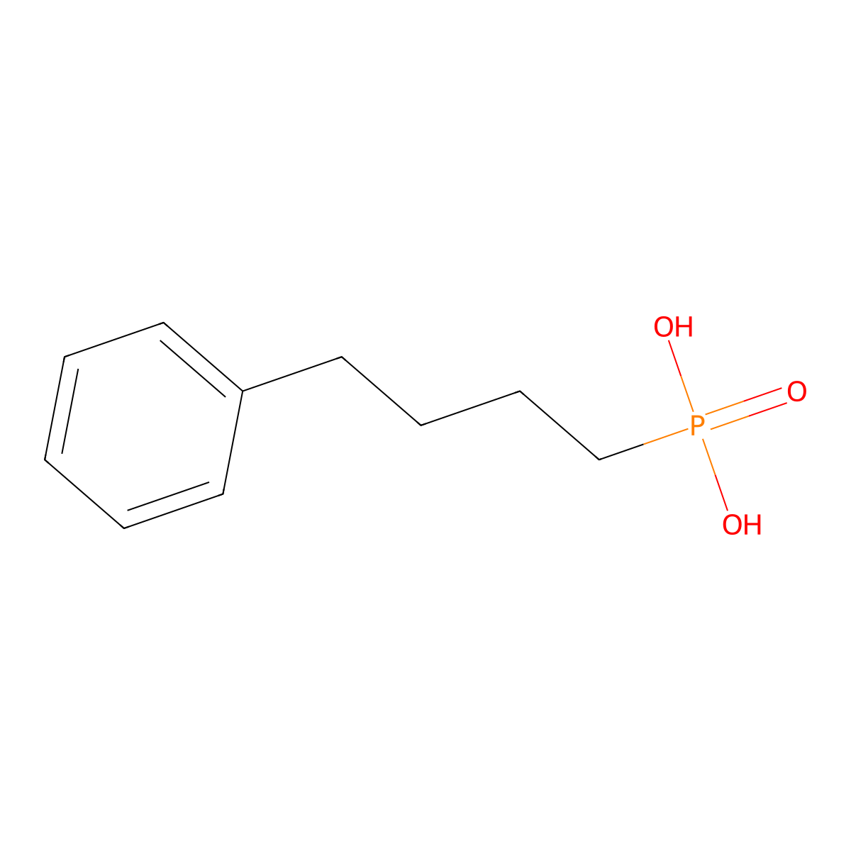 (4-Phenylbutyl)phosphonic acid molecular structure, CAS 46348-61-2