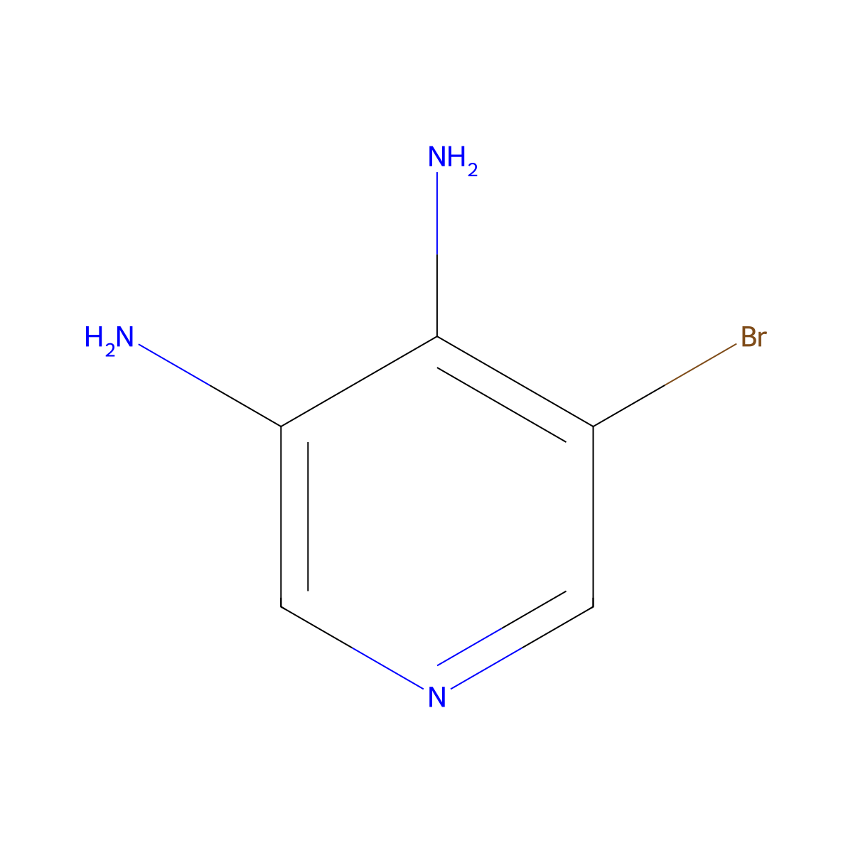 5-Bromopyridine-3,4-diamine molecular structure, CAS 4635-08-9