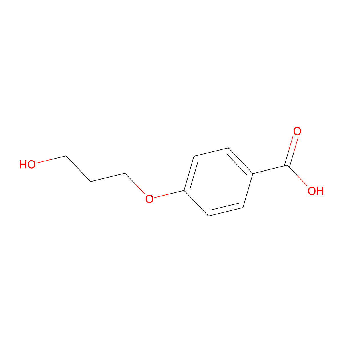 4-(3-Hydroxypropoxy)benzoic acid molecular structure, CAS 46350-87-2