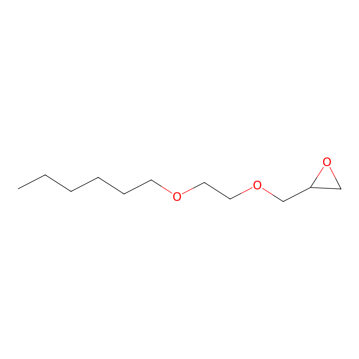 2-Hexyloxy-1-(oxiran-2-ylmethoxy)ethane molecular structure, CAS 46354-67-0
