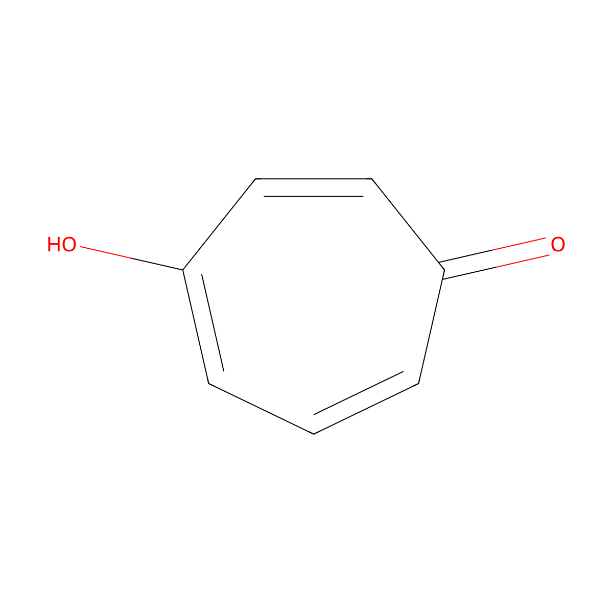 2,4,6-Cycloheptatrien-1-one, 4-hydroxy- molecular structure, CAS 4636-39-9