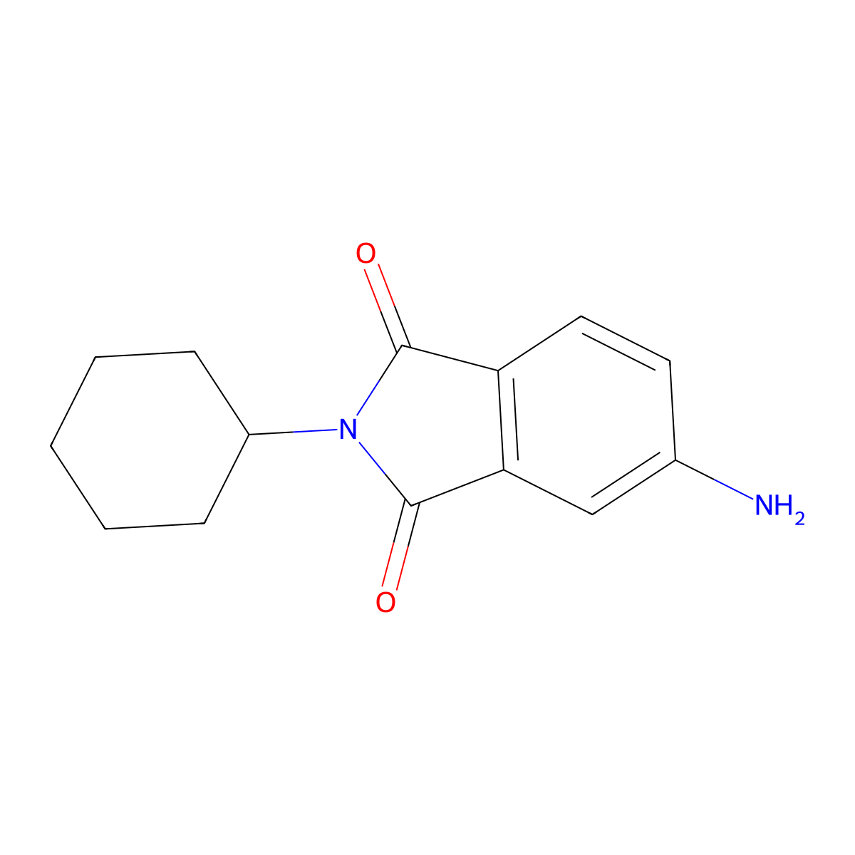 5-Amino-2-cyclohexylisoindole-1,3-dione molecular structure, CAS 4636-65-1