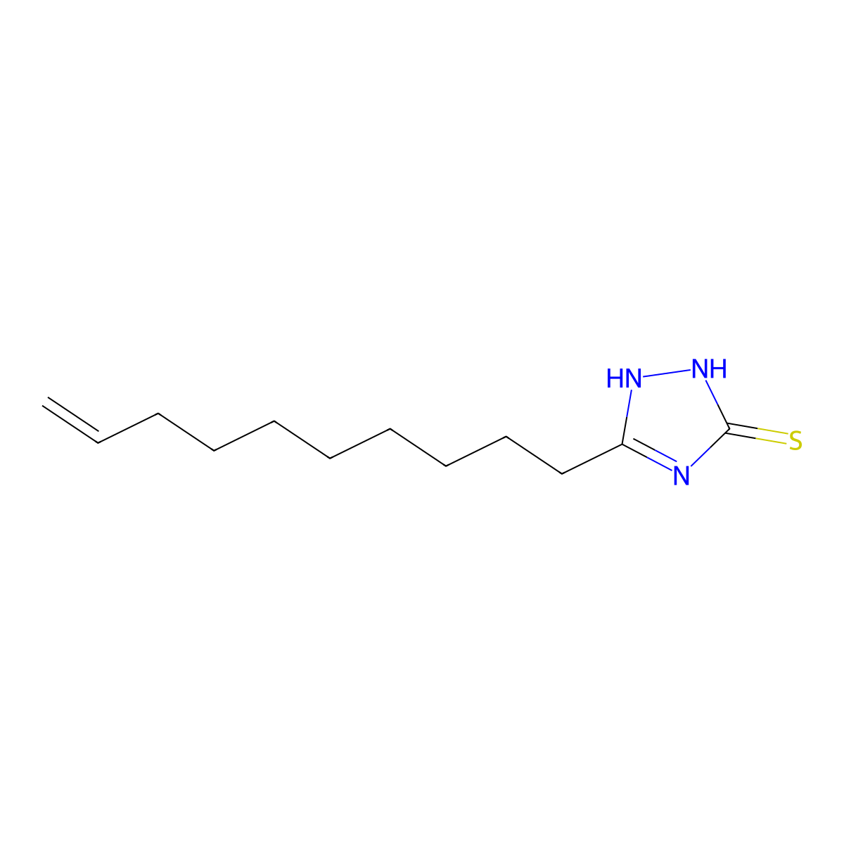 5-Dec-9-enyl-2H-[1,2,4]triazole-3-thiol molecular structure, CAS 4636-80-0