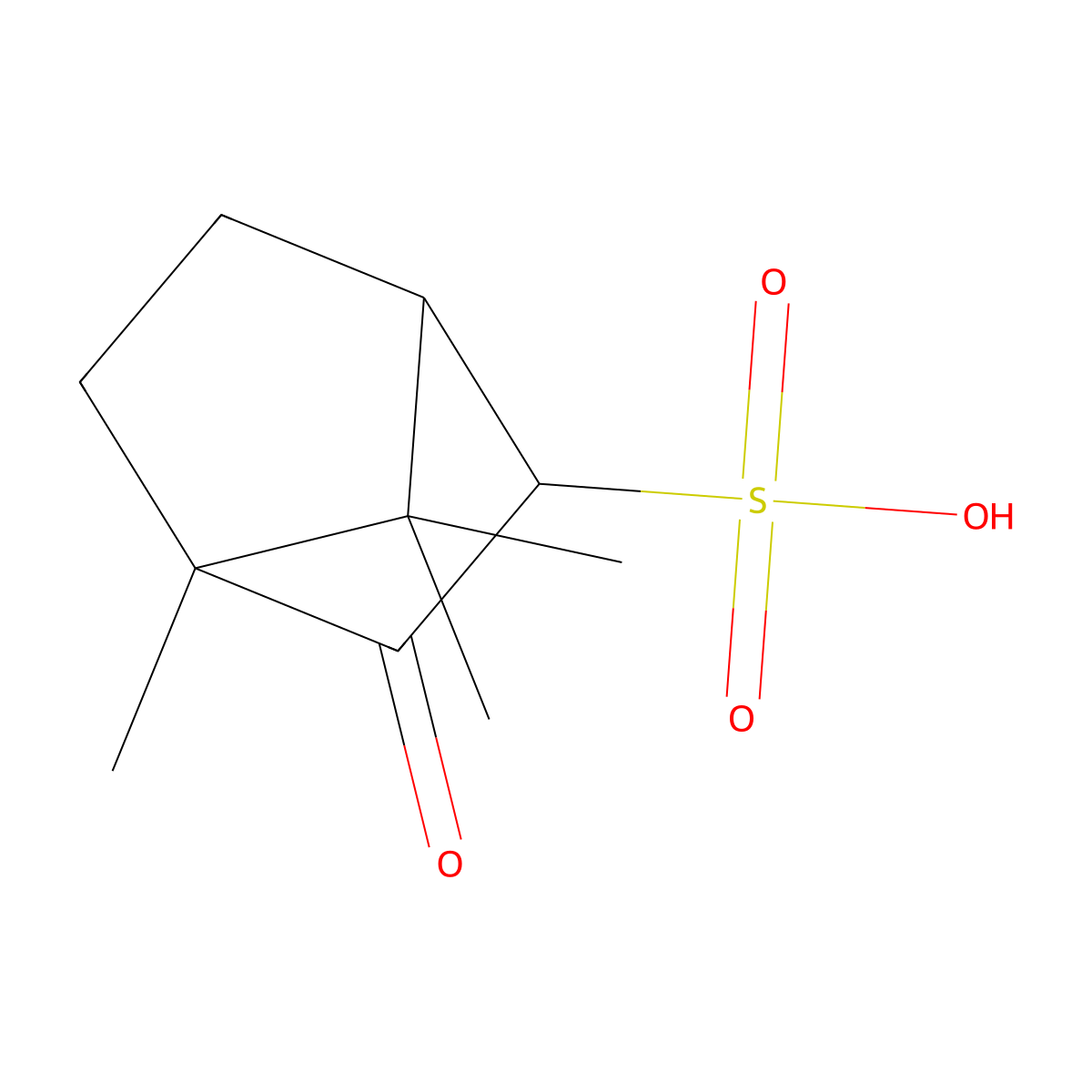 4,7,7-Trimethyl-3-oxobicyclo[2.2.1]heptane-2-sulfonic acid molecular structure, CAS 46365-05-3