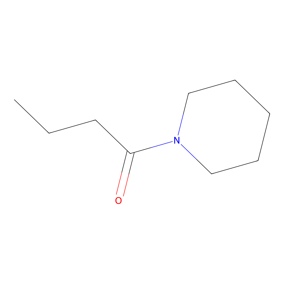 N-Butyrylpiperidine molecular structure, CAS 4637-70-1