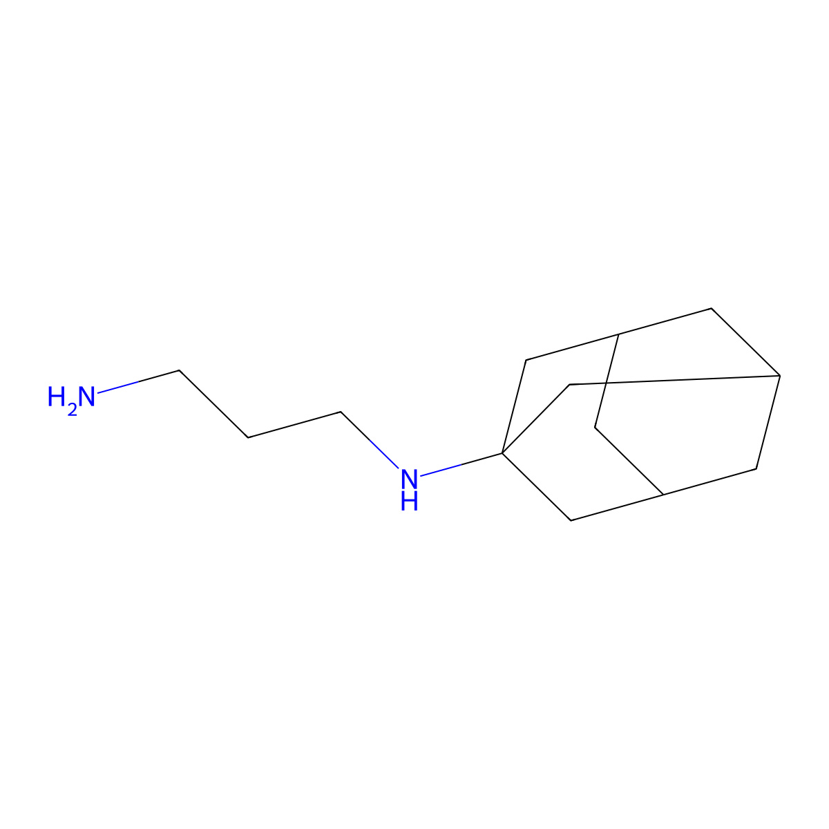 3-Adamantylaminopropylamine molecular structure, CAS 46370-35-8