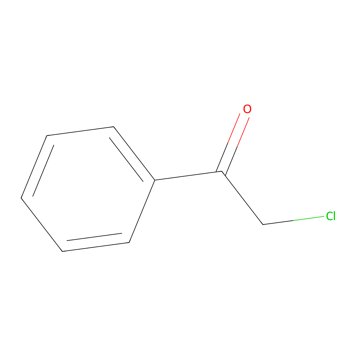 2-Chloroacetophenone molecular structure, CAS 4638-79-3