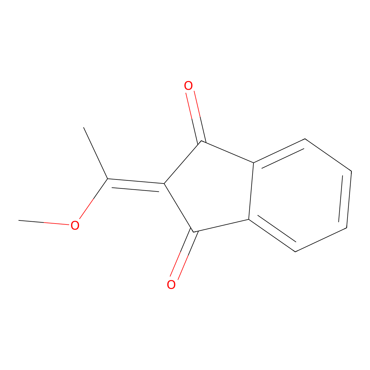 2-(Methoxyethylidene)indane-1,3-dione molecular structure, CAS 46383-34-0