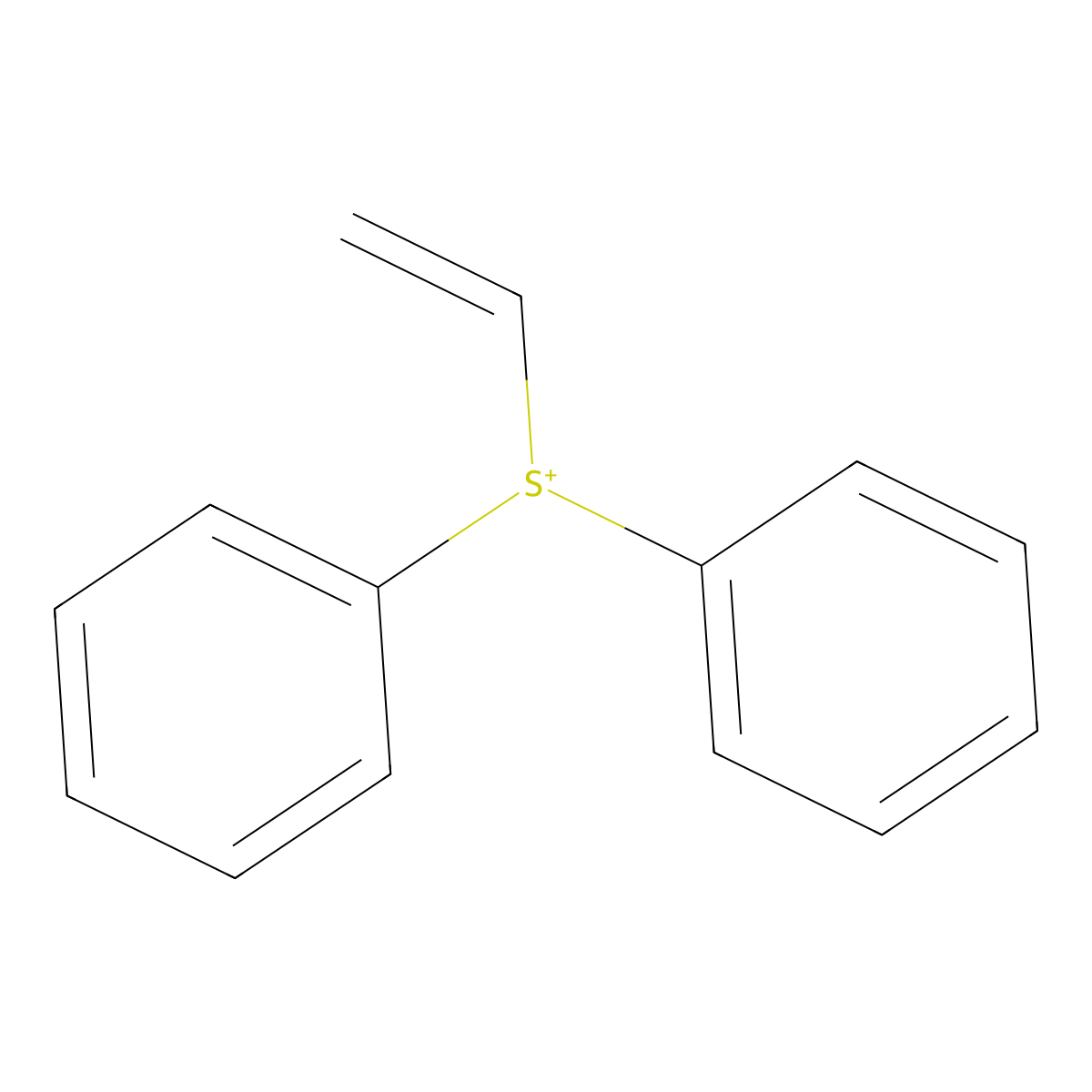 Ethenyldiphenylsulfonium molecular structure, CAS 46392-67-0