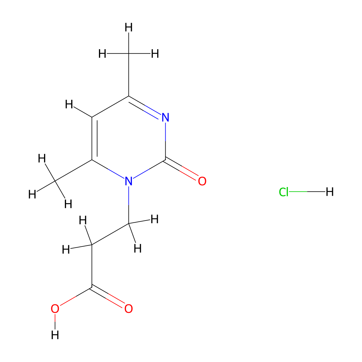 3-(4,6-Dimethyl-2-oxo-1,2-dihydropyrimidin-1-yl)propanoic acid hydrochloride molecular structure, CAS 463929-54-6