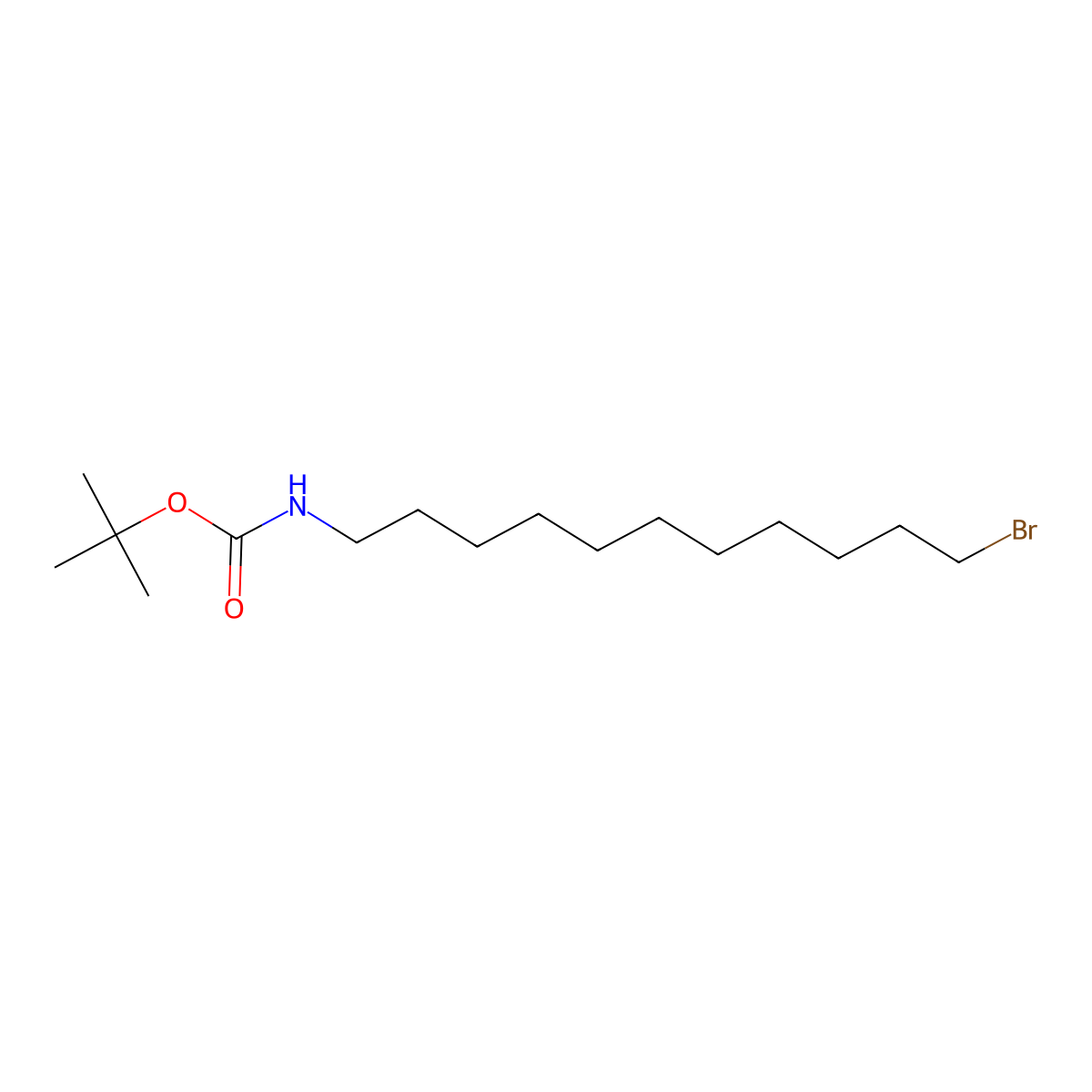 tert-butyl N-(11-bromoundecyl)carbamate molecular structure, CAS 463930-53-2