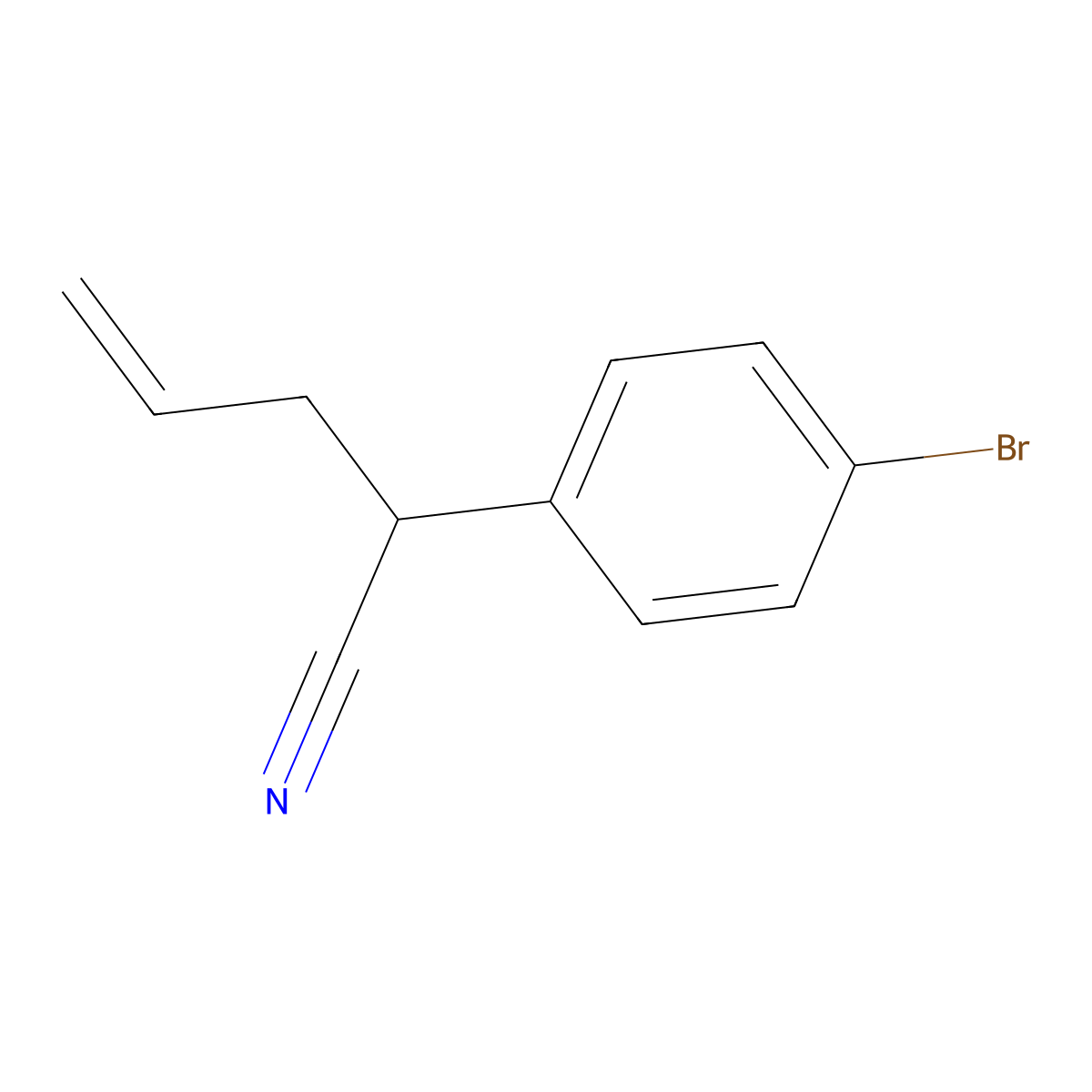 2-(4-Bromophenyl)pent-4-enenitrile molecular structure, CAS 463940-86-5