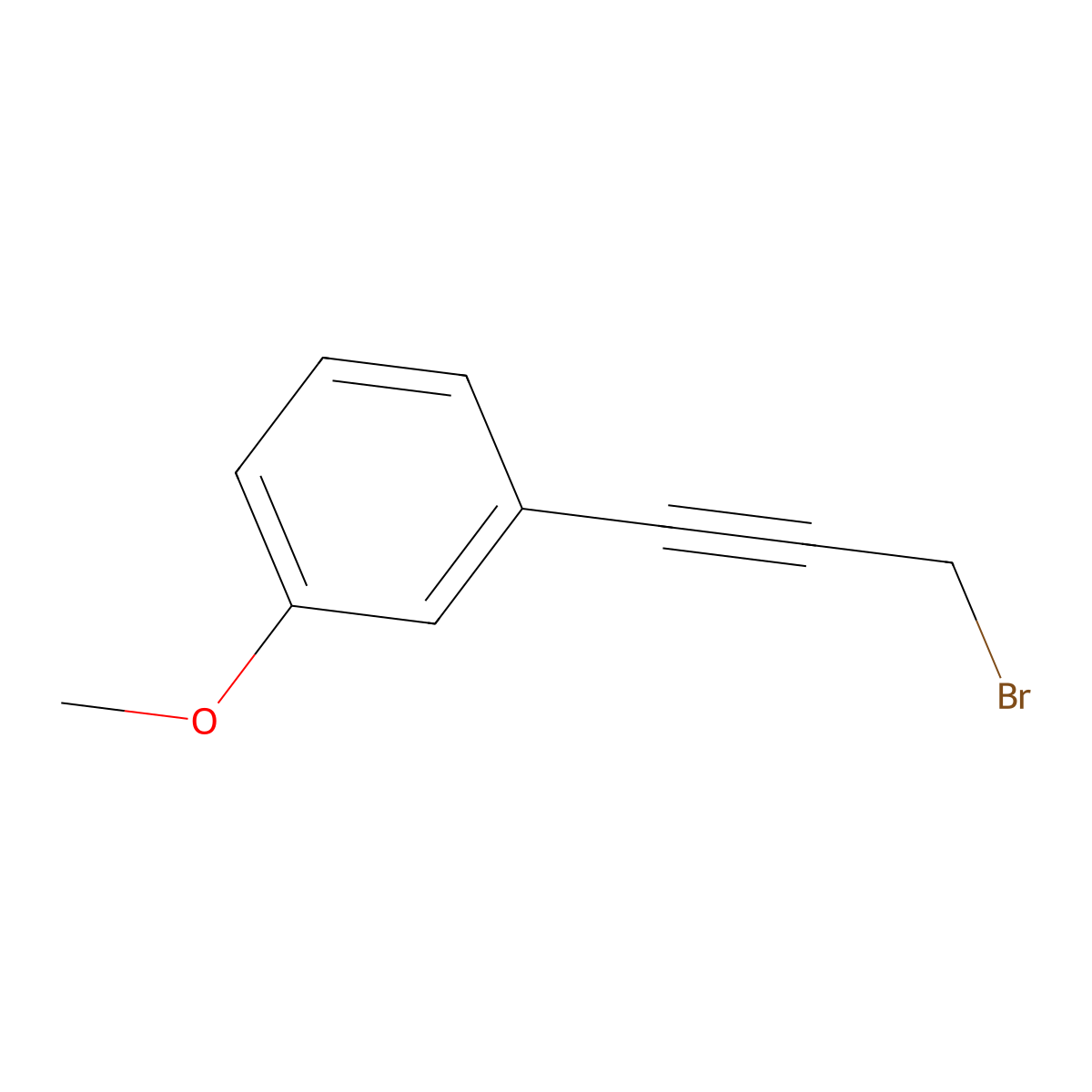 1-(3-Bromoprop-1-yn-1-yl)-3-methoxybenzene molecular structure, CAS 463946-39-6