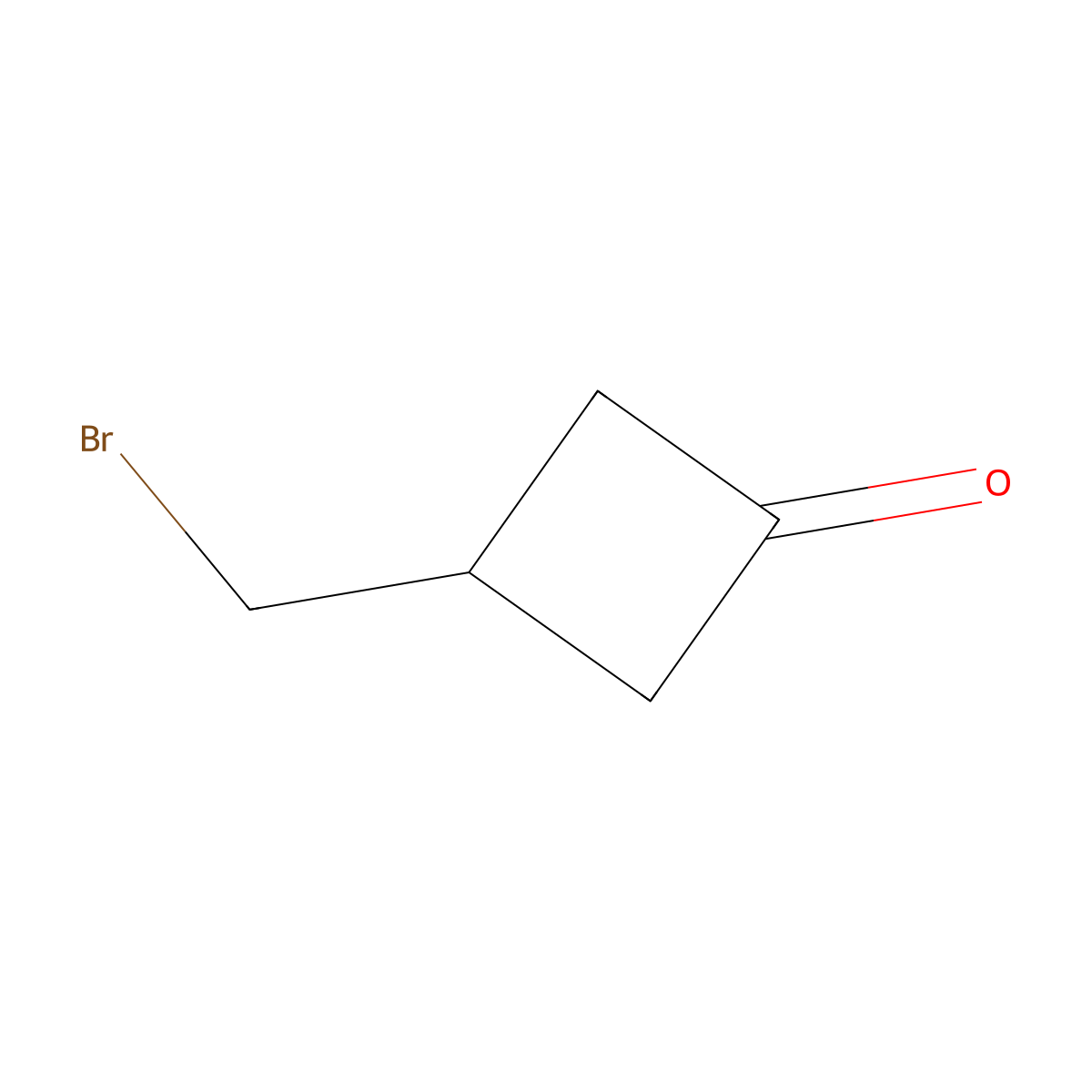3-(Bromomethyl)cyclobutan-1-one molecular structure, CAS 463961-43-5