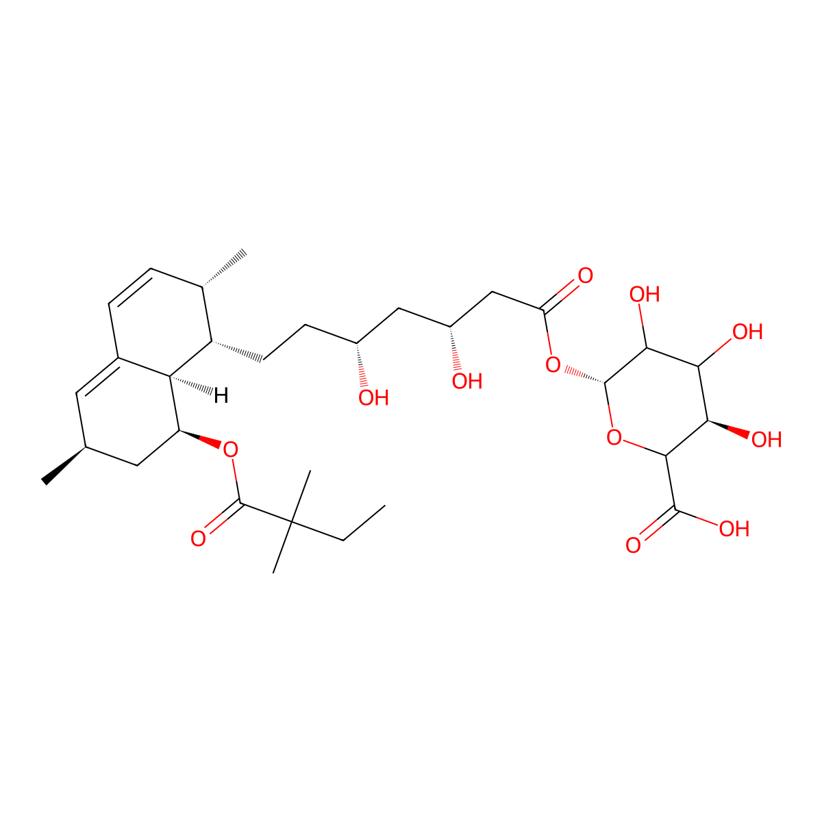 Simvastatin Acyl-beta-D-glucuronide molecular structure, CAS 463962-56-3