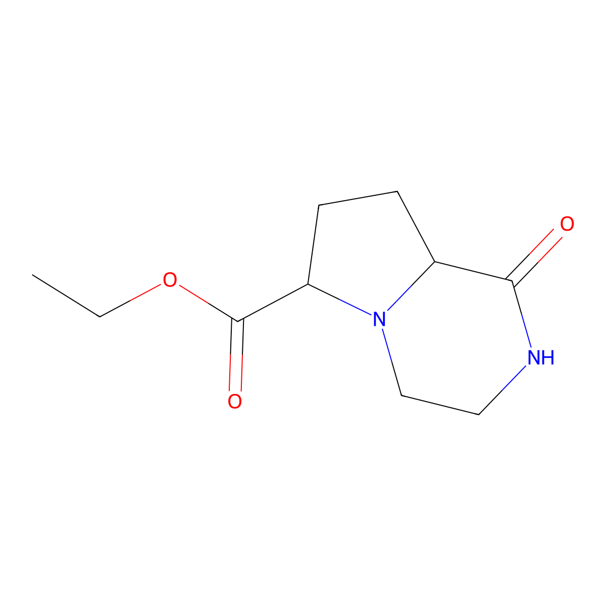 Ethyl 1-oxooctahydropyrrolo[1,2-a]pyrazine-6-carboxylate molecular structure, CAS 46399-02-4