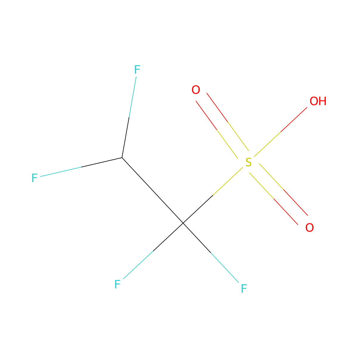 1,1,2,2-Tetrafluoroethanesulfonic acid molecular structure, CAS 464-14-2