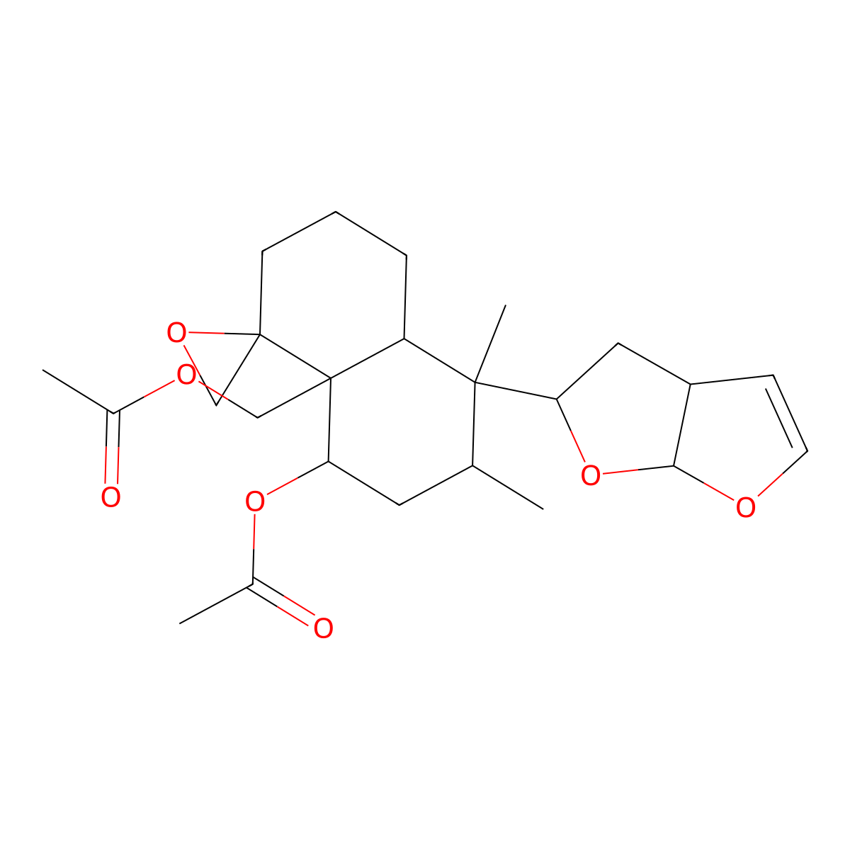 Clerodin molecular structure, CAS 464-71-1