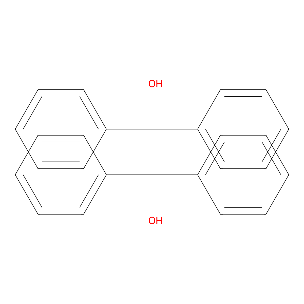 Benzopinacol molecular structure, CAS 464-72-2