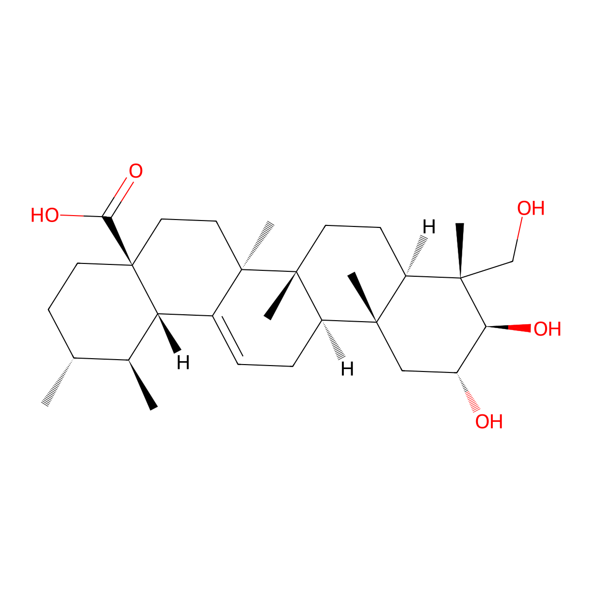 Asiatic Acid molecular structure, CAS 464-92-6
