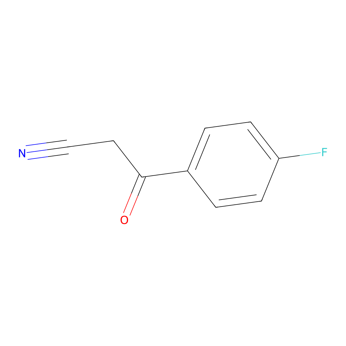 p-Fluorobenzoylacetonitrile molecular structure, CAS 4640-67-9