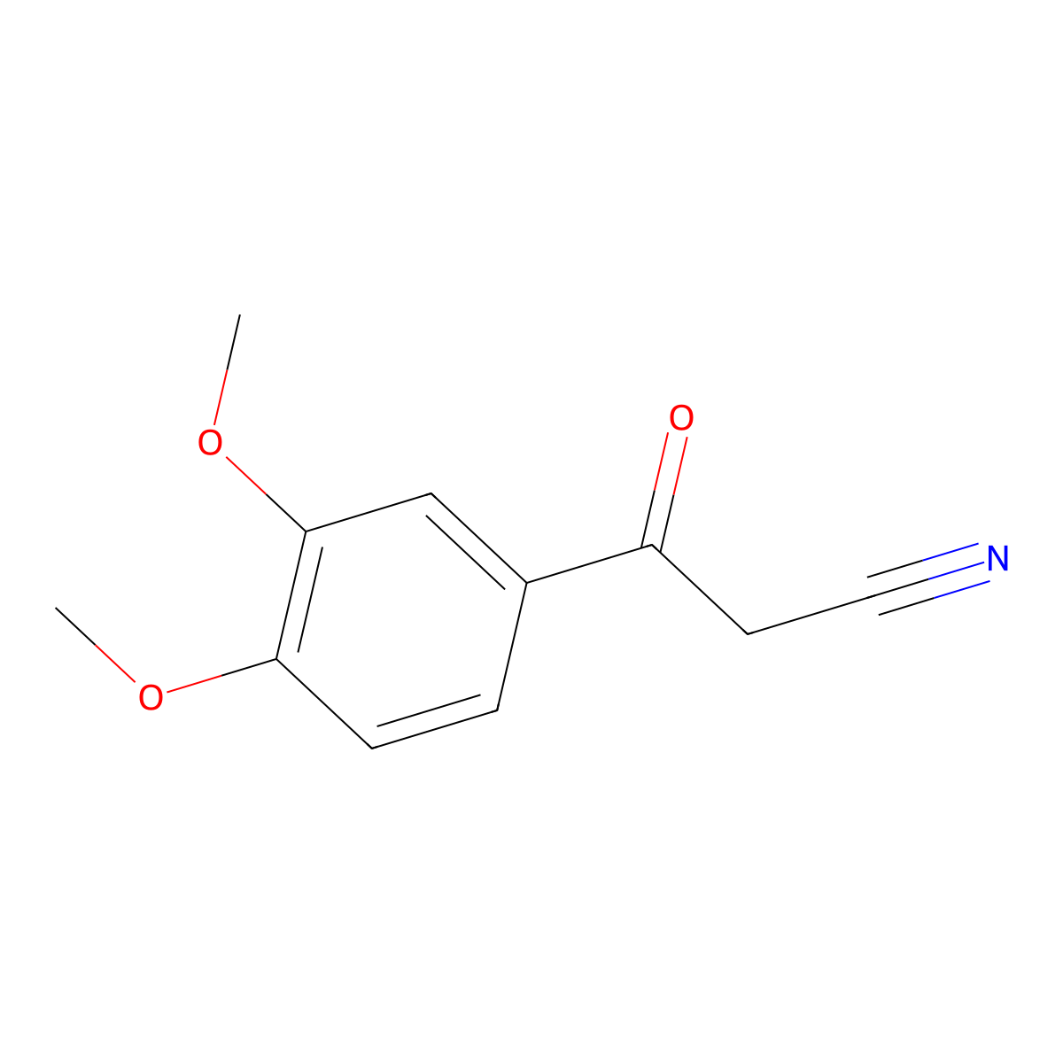 3-(3,4-Dimethoxyphenyl)-3-oxopropanenitrile molecular structure, CAS 4640-69-1