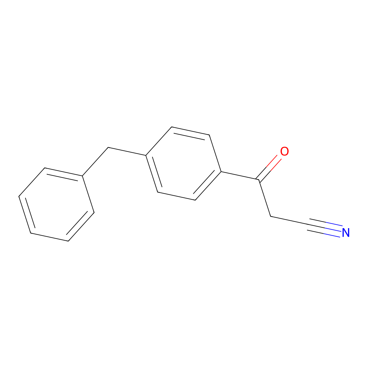 3-(4-Benzylphenyl)-3-oxopropanenitrile molecular structure, CAS 4640-72-6