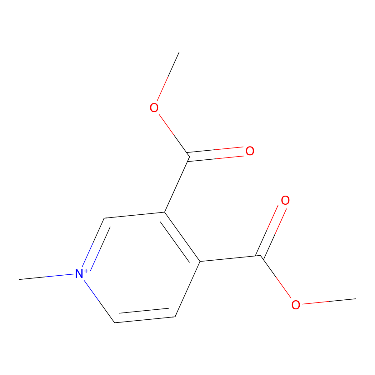 3,4-Bis(methoxycarbonyl)-1-methylpyridinium molecular structure, CAS 46401-57-4