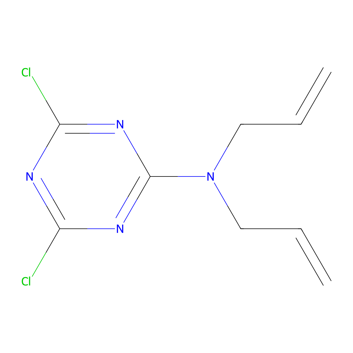 4,6-Dichloro-N,N-di-2-propen-1-yl-1,3,5-triazin-2-amine molecular structure, CAS 46409-23-8