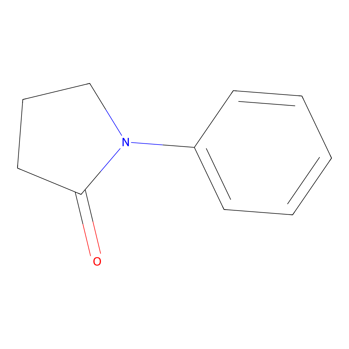 1-Phenylpyrrolidin-2-one molecular structure, CAS 4641-57-0