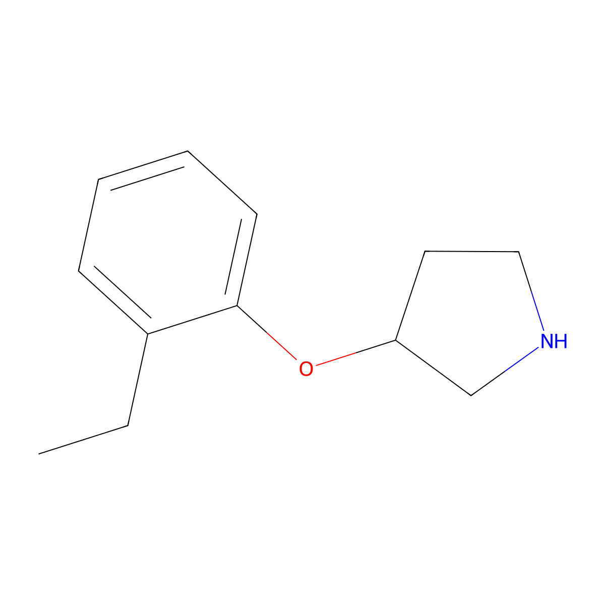 3-(2-Ethylphenoxy)pyrrolidine molecular structure, CAS 46410-31-5