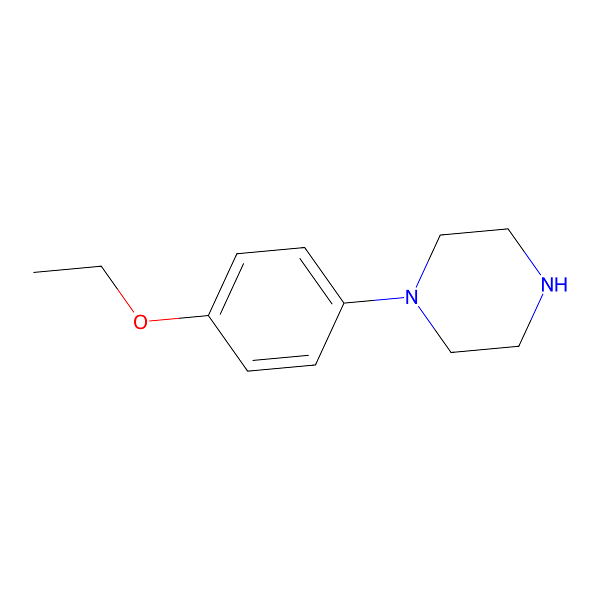 1-(4-Ethoxyphenyl)piperazine molecular structure, CAS 46415-29-6