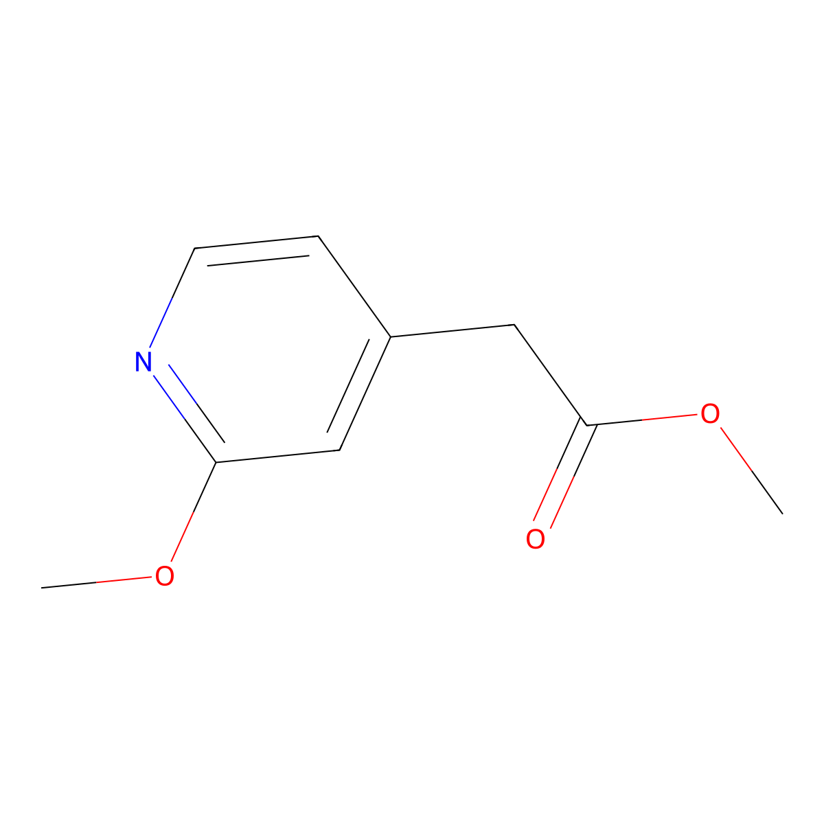 Methyl 2-(2-methoxypyridin-4-yl)acetate molecular structure, CAS 464152-37-2