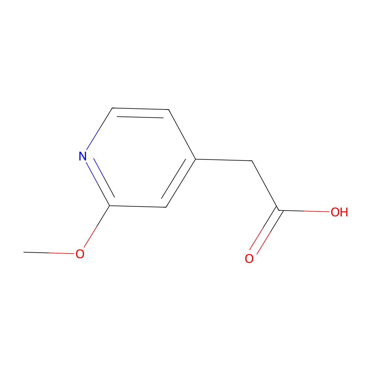 2-(2-Methoxypyridin-4-yl)acetic acid molecular structure, CAS 464152-38-3