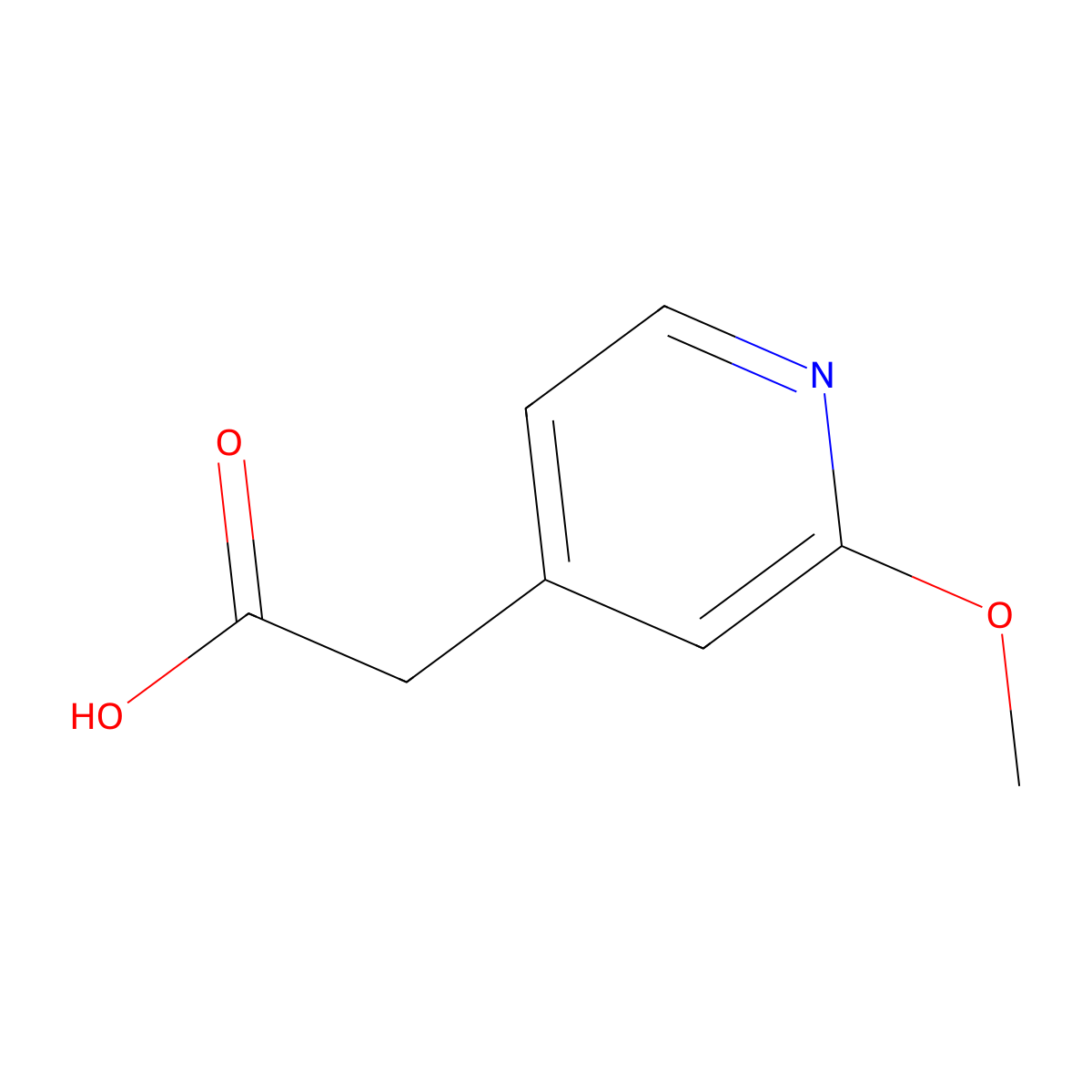2-(2-Methoxypyridin-4-yl)acetic acid molecular structure, CAS 464152-38-3