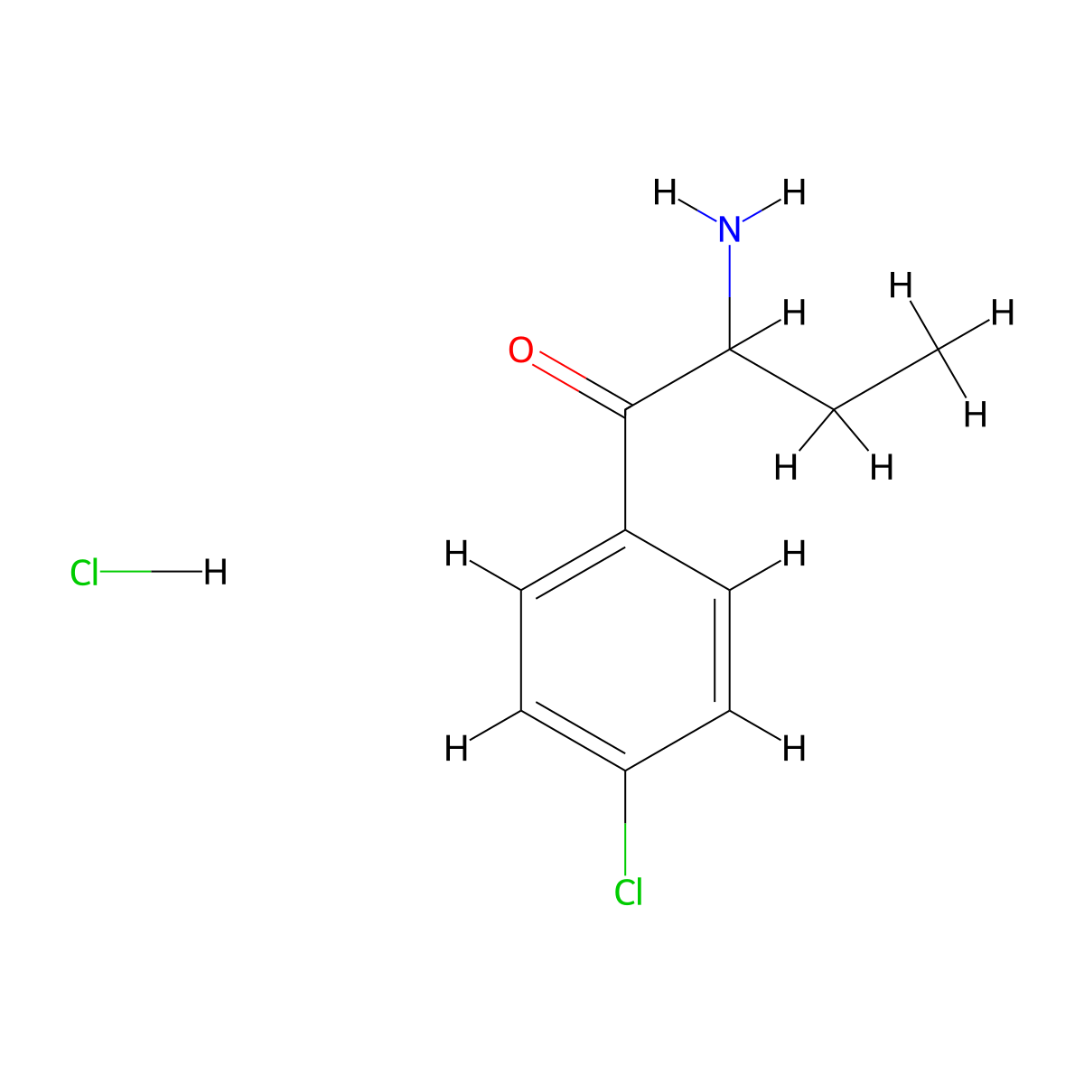 2-Amino-1-(4-chlorophenyl)butan-1-one hydrochloride molecular structure, CAS 464154-25-4
